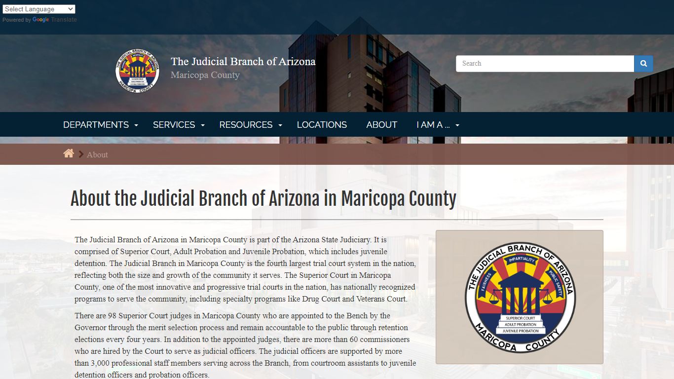 The Judicial Branch of Arizona in Maricopa County